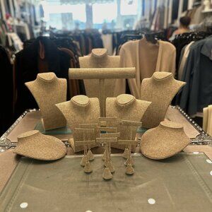 Jewelry stand set: $270 value, 18 pcs